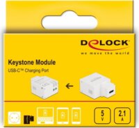 Delock 87792 USB Type-C Töltő port Keystone modul (2,1A) - Fehér