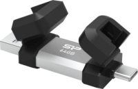 Silicon Power C51 USB-A / USB-C 3.2 Gen 1 64GB Pendrive - Szürke