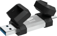 Silicon Power C51 USB-A / USB-C 3.2 Gen 1 64GB Pendrive - Szürke