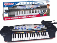 Bontempi Elektromos szintetizátor mikrofonnal - Fekete