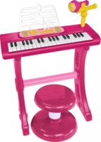 Bontempi Elektromos szintetizátor mikrofonnal és székkel - Pink