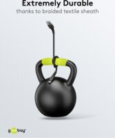 Goobay 74528 USB-C apa - USB-A apa 2.0 Adat és töltőkábel 3m - Fekete