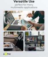 Goobay 74528 USB-C apa - USB-A apa 2.0 Adat és töltőkábel 3m - Fekete