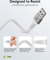 Goobay 74532 USB-C apa - USB-A apa 2.0 Adat és töltőkábel 3m - Fehér