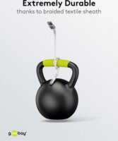 Goobay 74532 USB-C apa - USB-A apa 2.0 Adat és töltőkábel 3m - Fehér