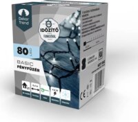 Dekortrend KDT 082 Basic Kültéri Beltéri Időzítős LED fényfüzér 6,4m - Hidegfehér