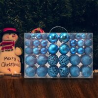 Iris Karácsonyi Műanyag gömb dísz készlet 100 darabos Vegyes méret - Türkiz