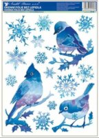 Plus Line Karácsonyi mintás Dekorációs ablakmatrica 37x29cm - Többféle / Kék