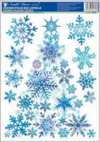 Plus Line Karácsonyi mintás Dekorációs ablakmatrica 37x29cm - Többféle / Kék