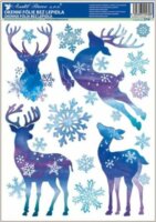 Plus Line Karácsonyi mintás Dekorációs ablakmatrica 37x29cm - Többféle / Kék