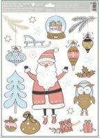 Plus Line Téli és karácsonyi mintás Dekoráció ablakmatrica 42x30cm - Többféle