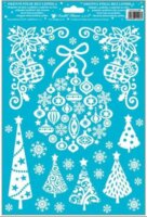 Plus Line Karácsonyi motívumok csillámos Dekorációs ablakmatrica 20x30cm - Többféle