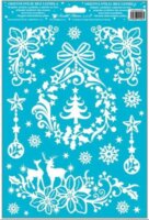 Plus Line Karácsonyi motívumok csillámos Dekorációs ablakmatrica 20x30cm - Többféle