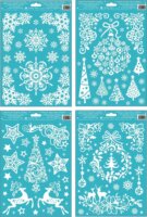 Plus Line Karácsonyi motívumok csillámos Dekorációs ablakmatrica 20x30cm - Többféle