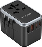 Vention FJFB0 Univerzális Utazó Adapter - Fekete