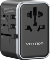 Vention FJFB0 Univerzális Utazó Adapter - Fekete
