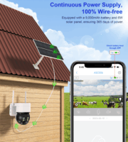 Ankway-Choetech ASC006-WF Smart Wifi 2K UltraHD 360° forgatható napelemes Okos Kamera - Fehér