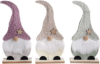 Karácsonyi manó figura fa talapzattal karácsonyi dekoráció 13 x 25 cm - Többféle