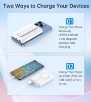 Choetech B662 MagSafe kompatibilis Wireless Powerbank 5000mah 10W - Fehér