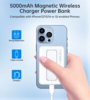 Choetech B662 MagSafe kompatibilis Wireless Powerbank 5000mah 10W - Fehér