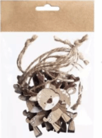 Rudi a rénszarvas karácsonyi dísz akasztóval fából 4 x 6 cm