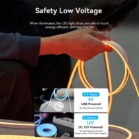 Vention PAEWH Szilikon Neon LED szalag - 2m