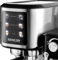 Sencor SES 4910SS Félautomata kávéfőző 1350 Watt - Fekete/Ezüst