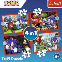 Trefl Sonic a sündisznó kalandjai 4 az 1-ben 35 - 48 - 54 - 70 darabos puzzle