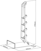 Maclean MC-905 Univerzális Porszívó és Porszívó tartozék tartó állvány - Fekete