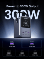 Ugreen 25286 Powerbank 2 x USB-A + 3 x Type-C / 48000mAh 300W - Szürke
