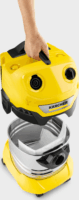 Kärcher WD 4-18 S Dual Nedves-Száraz Portartályos Porszívó 380 W - Sárga (Akku és töltő nélkül)