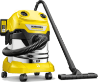 Kärcher WD 4-18 S Nedves-Száraz Portartályos Porszívó 380 W - Sárga (2x 5.0 Ah akkumulátor + 2x töltő)
