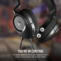 Corsair HS35 SURROUND Vezetékes Gamer Fejhallgató Headset - Fekete