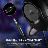 Corsair HS35 SURROUND Vezetékes Gamer Fejhallgató Headset - Fekete