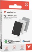 Verbatim 32141 My Finder Card Okos nyomkövető Apple Find My támogatással - Fekete / Ezüst / Fehér (3 darab / csomag)