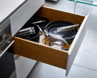 Joseph Joseph Space Kerámia Bevonatos Tapadásmentes serpenyő fedővel 28cm - Kék