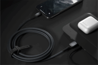 Nomad USB-A apa - Lightning apa adat- és töltőkábel 3m - Fekete