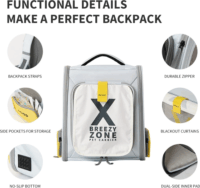 Petkit Breezy xZone Kisállat Hordozó Hátizsák - Szürke