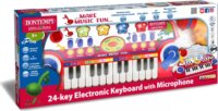 Bontempi 24 billentyűs játékszintetizátor mikrofonnal - Piros
