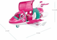 Repülőgép játékszett stewardess babával 11 darabos - Pink