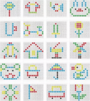 Panda alakú mágneses képkirakó 80db színes gyönggyel