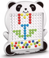 Panda alakú mágneses képkirakó 80db színes gyönggyel