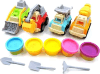 Happy Teherautó gyurmaszett 4 db járművel és 5db színes gyurmával