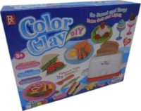 Reggeliző gyurmaszett kenyérpirítóval és 4 féle színes gyurmával