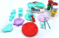 Konyhai gyurmaszett főzőlappal és 6 féle színes gyurmával