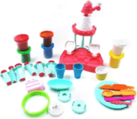 Fagylaltozó gyurmaszett kastély formájú gyurmanyomóval és 6 féle színes gyurmával