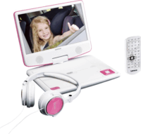 Lenco DVP-910 9" Hordozható DVD lejátszó - Rózsaszín / Fehér