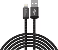 Devia Gracious Tube USB-A apa - Lightning apa Adat és töltőkábel 1m - Fekete