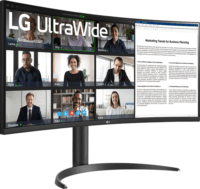 LG 34" 34WR55QK-B.AEU UltraWide 21:9 WQHD VA Ívelt Gaming Monitor - Fekete