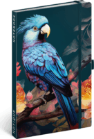 Realsystem Parrot 130 × 210mm Keményfedeles Notesz - Kék mintás